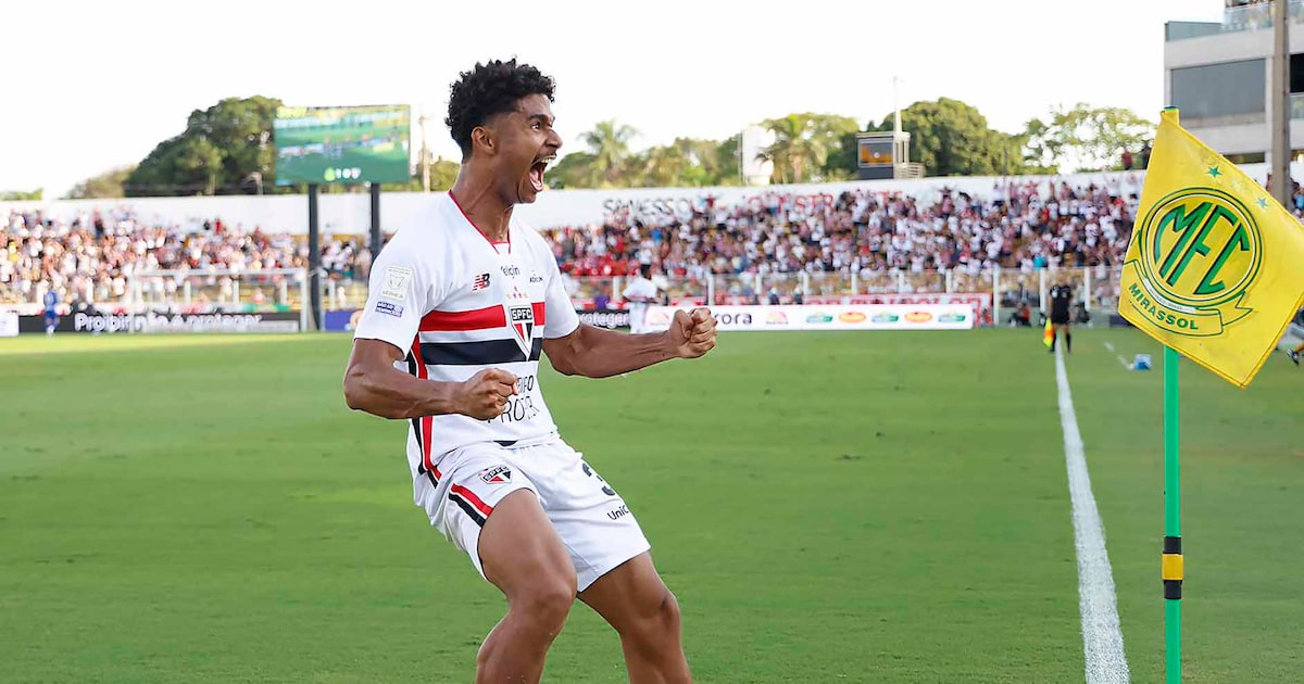 São Paulo sobrevive a primeiro tempo vibrante do Mirassol e busca empate fora de casa