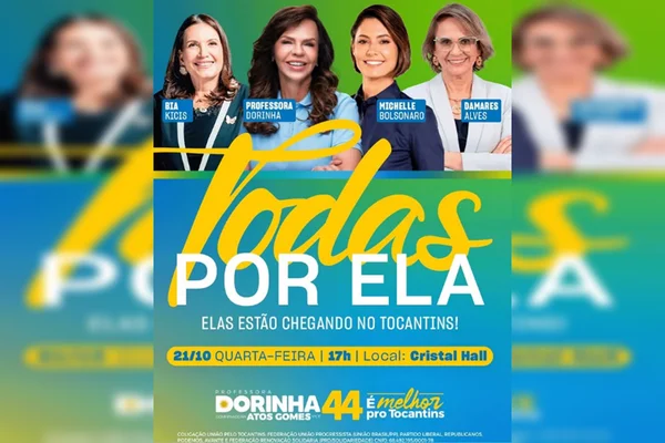 Michelle, Damares e Bia Kicis participam de evento de candidata em TO