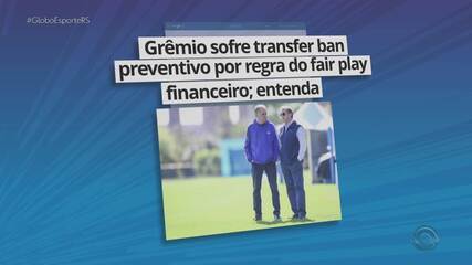 Grêmio sofre transfer ban preventivo por regra do fair play financeiro