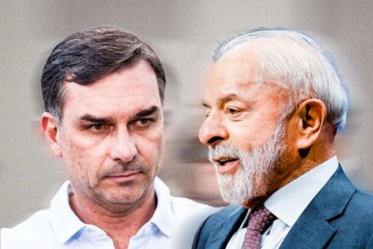 Lula e Flávio Bolsonaro, em montagem - Metrópoles